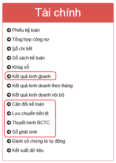 Báo cáo tài chính Báo cáo tài chính